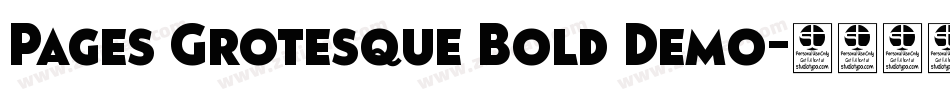 Pages Grotesque Bold Demo字体转换